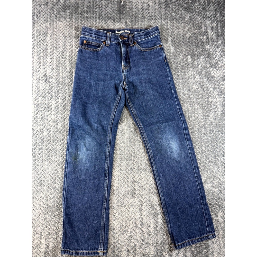 Lands End Jeans Womens 10S Blue Denim Streetwear All Day Comfort Straight Leg